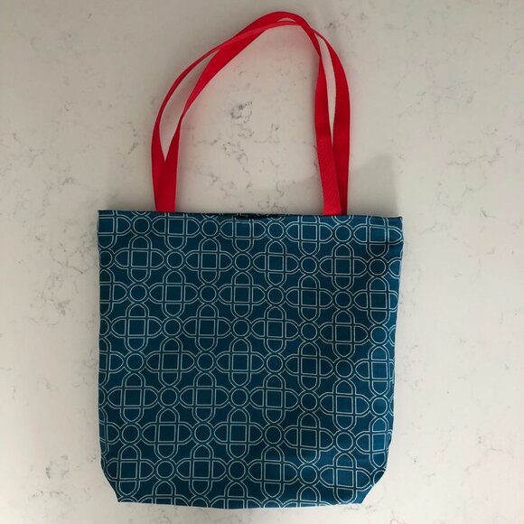 Hand Crafted Reversible Fabric Utility Tote Bag Multicolor/Geometric Sz OS NWOT - Picture 5 of 7